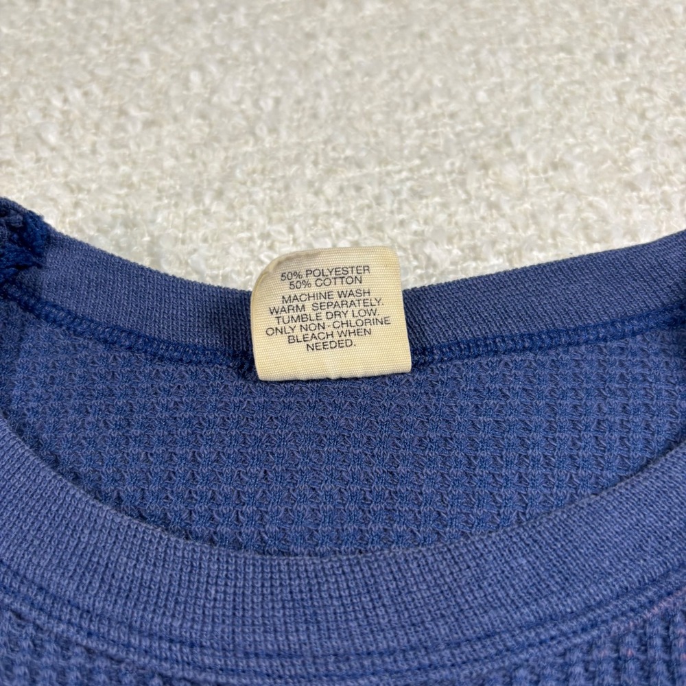 vintage 80s grunge northwest territory waffle knit thermal boxy sweater gorpcore - Picture 6 of 6